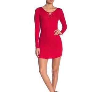 Planet Gold Marbled Knit Sweater Dress